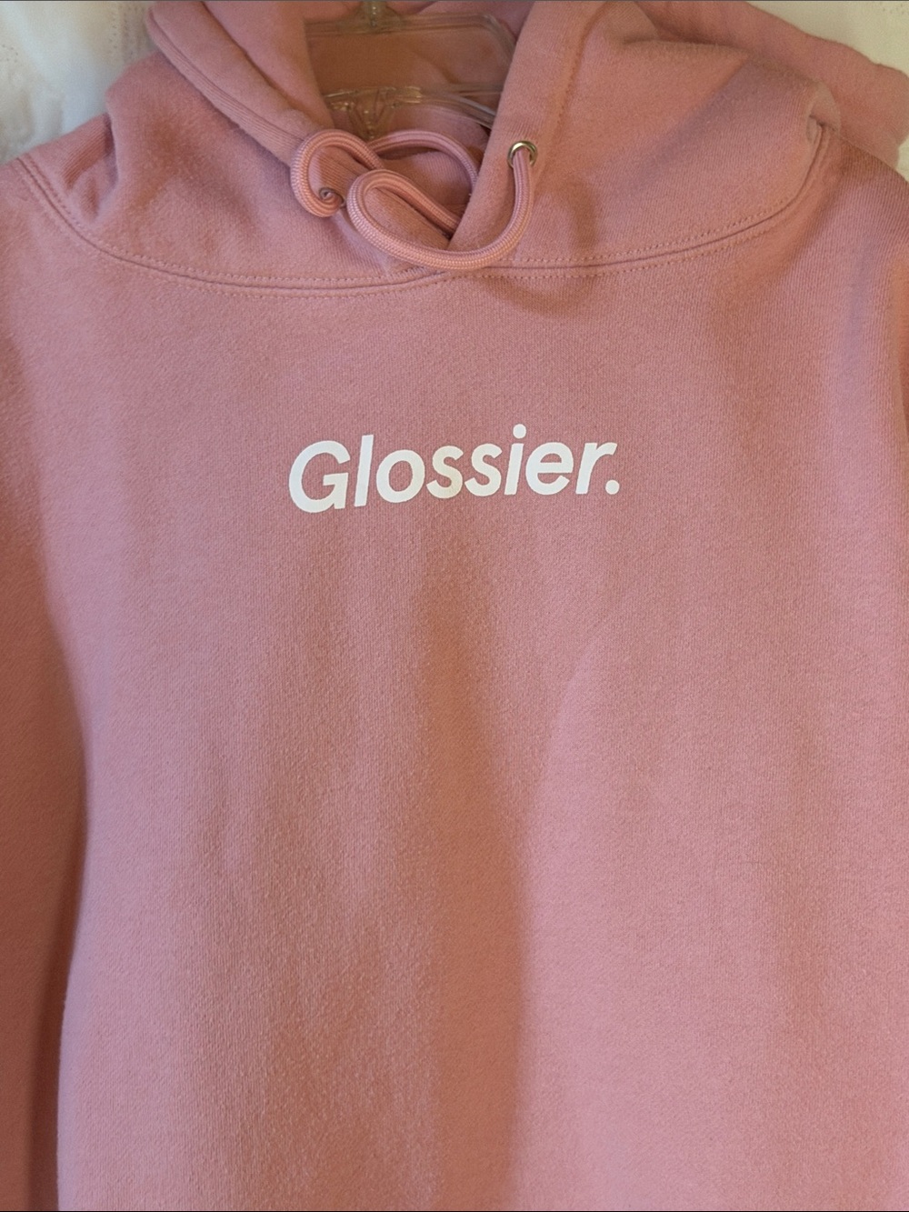 Glossier Pink Logo Hoodie